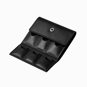 Genuine Leather SD <b>Card</b> Storage Case Portable <b>Memory</b> <b>Card</b> Wallet for Photographers Custom Logo Organizer - Product Image 2