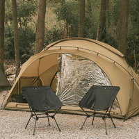 Chaise de camping pliante ultralégère en fibre de carbone à cadre carré, 1,04 kg, capacité 150 kg, portable pour la plage, la pêche et les voyages