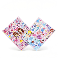 ZKJ Autocollants de scrapbooking Famille de poupées de dessin animé, décorations stéréo mignonnes pour carnet de notes, kit de matériel DIY pour enfants