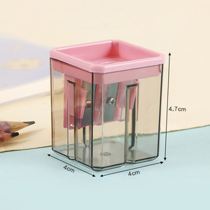 <span class=keywords><strong>Taille</strong></span>-<span class=keywords><strong>crayon</strong></span> <span class=keywords><strong>rotatif</strong></span> à double trou de dessin animé avec capuchon en ruban adhésif transparent - Product Image 6