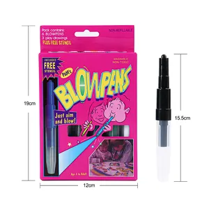 Blow Pens Filz spitze Blow Pens Airbrush Stencil Art Blow Pen Lernspiel zeug Kids Art Painting Tool Briefpapier