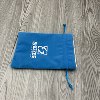 Pochette à cordon en velours de haute qualité avec pochette de rangement en velours bleu doublé de satin pour jouet de carte de jeu pochette à poussière en velours pour Lego