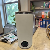 Bouilloire Électrique Portable Sans Fil Rechargeable à Agitation Automatique 350ml Capacité de Batterie 3000mAh Économie d'Énergie Usage Extérieur et Domestique