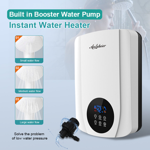 Chauffe-eau électrique instantané 5500W avec pompe, étanche IPx4, affichage LED de la température, mural, pour hôtel, en plastique, version anglaise - Product Image 3