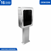 Boîtier de chargeur EV DC double pistolet personnalisé, fabrication en tôle métallique étanche pour station de recharge extérieure, pièce de précision