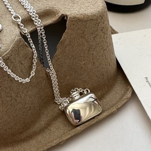 S925 Sterling <b>Silver</b> Korean Style INS Blogger Clavicle <b>Chain</b> Wine Bottle Retro Basic Necklace Niche Design <b>Fine</b> Pendants Charms - Product Image 3