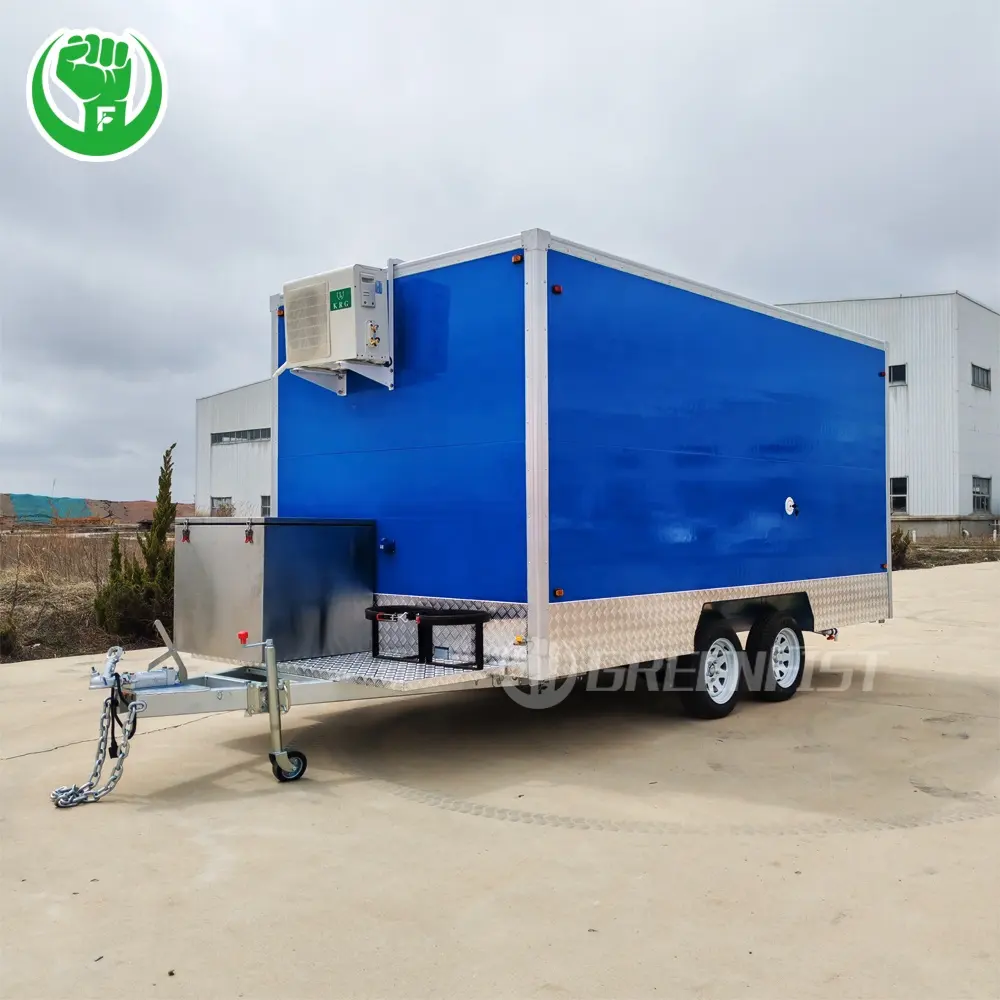 14 feet USA standard version full equipment square food truck trailer with DOT certification