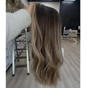 <span class=keywords><strong>Cheveux</strong></span> naturels de qualité supérieure, petits nœuds, <span class=keywords><strong>brun</strong></span> cendré foncé, mèches balayage, longs, vrais, cuticules alignées, transparents pour tissage en dentelle, grande taille, juif - Product Image 1
