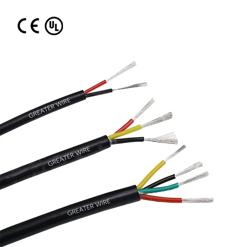 Grosir tahan suhu Awg 8 10 12 14 16 18 kabel fleksibel merah 2 Core 24Awg kabel silikon 3.5mm kawat merah hitam