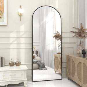 2025 Trending Customized <b>Arch</b> Shape <b>Full</b>-<b>Length</b> Body <b>Mirror</b> Black Gold Bathroom Wall Decoration Stylish Modern Living Weddings - Product Image 1