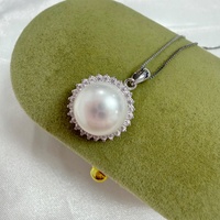 Pendentif classique en perle d'eau douce de 11-12 mm de qualité supérieure, collier élégant en perles de culture, bijou quotidien, cadeau.