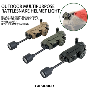 ไฟฉายติดหมวกนิรภัย Tactical Sidewinder แบบสโตรบ สีแดง/เขียว/น้ำเงิน/ขาว/อินฟราเรด ไฟฉายคาดศีรษะ IFF สำหรับล่าสัตว์ ตกปลา ไฟฉาย LED เสริม - Product Image 4
