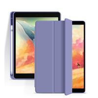 Pour iPad Air 4/5 10,9 pouces, CoolSonic, housse intelligente en cuir PU premium, protection des quatre coins, pliage en trois, fonction de mise en veille automatique, support magnétique, crayon