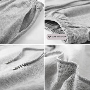 Pantalones cortos <span class=keywords><strong>de</strong></span> hombre con cordón personalizados al por mayor, pantalones cortos <span class=keywords><strong>de</strong></span> algodón estampados, ropa <span class=keywords><strong>de</strong></span> calle lisa, pantalones cortos con cintura elástica para hombre - Product Image 5