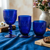 Gobelet à vin en cristal embossé de style vintage européen, rétro et luxueux, pour vin rouge, écologique et compatible lave-vaisselle