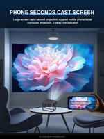 Projecteur Android 1080p avec objectif à mise au point électrique et compatibilité cinéma maison 4K