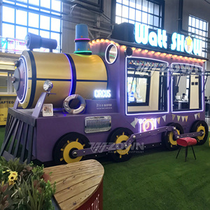 Camión de Comida con Forma de Tren de Dibujos Animados, Decoración con Luces LED, Quiosco Móvil de Aperitivos para Negocios en Parques de Atracciones - Product Image 2