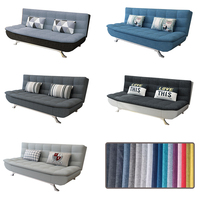 Sofá Cama para Sala de Estar, Diseño Simple, 1.2 m de Ancho, Sofá Cama Plegable, Sofá de Pared de 3 Plazas con Patas de Metal