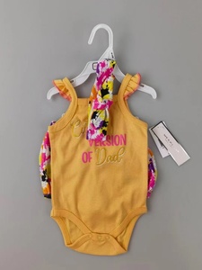 Blus bermerek untuk anak-anak setelan baju bayi katun longgar untuk musim semi 3m-24m - Product Image 3