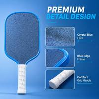 Raquette de pickleball MST Crystal Grit Endurance en mousse EPP avec noyau en fibre de carbone T700, thermoformée, allongée, 16 mm, approuvée USAPA, RTS
