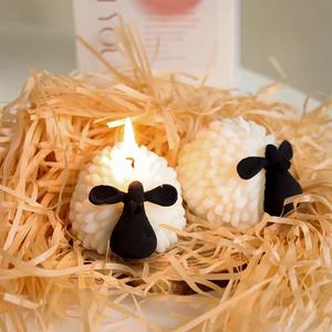 Molde de silicona 3D de oveja pequeña para hacer velas, jabones de aromaterapia, yeso <span class=keywords><strong>y</strong></span> piedras difusoras DIY - Product Image 5