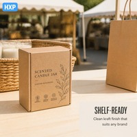 Boîte d'expédition personnalisée en carton kraft pour pot de bougie avec insert découpé, emballage ondulé