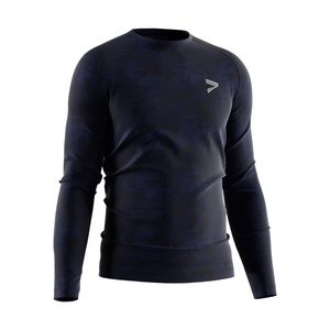 Vêtements de sport pour hommes, design tendance, sans marque, t-shirt de sport à manches longues, compression, pour la salle de sport - Product Image 3