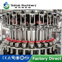 Machine de remplissage automatique de boissons gazeuses Sokos 16000 BPH, ligne de remplissage d'eau pétillante pour usine de remplissage de cola