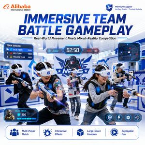 MR AR Machine de jeu d'arcade multijoueur de tir CS en réalité réelle, avec casque et gilet, et lanceur de jouets sécurisé, pour usage en salle, parcs à thème et lieux de divertissement - Product Image 6
