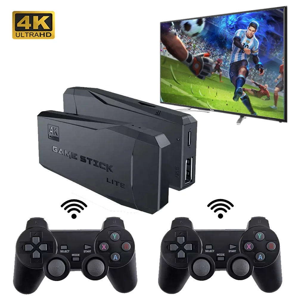 Kotak pemutar konsol game TV HD 4K kualitas tinggi terlaris retro tv spielekonsole dengan joystick nirkabel video game