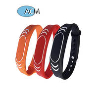 Bracelets RFID en caoutchouc personnalisés, étanches, 125 kHz, 13,56 MHz, bracelets en silicone NFC, logo personnalisé pour piscine
