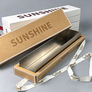 Sunshine Custom Drawer Ivory Board Paper Tiramisu <b>Container</b> Chocolate Cake <b>Takeaway</b> Food Packaging Pastry Patisserie Bakery Box - Product Image 6