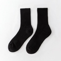 Chaussettes de sport mi-hautes OEM en maille éponge rembourrée, en coton blanc, longues, pour football et basketball, unisexe