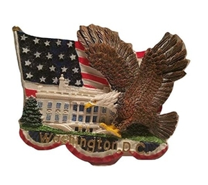 ตัวต่อแม่เหล็กติดตู้<span class=keywords><strong>เย็น</strong></span>รูปธง3D ทำจากเรซินของที่ระลึกจากวอชิงตันดีซีงานฝีมือทำจากเรซิน - Product Image 1