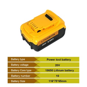 Batería de Iones de Litio de 18V 20V Máx. 4Ah 5Ah 6Ah de Repuesto para Herramientas Eléctricas Inalámbricas <span class=keywords><strong>Dewalt</strong></span> DCB200 <span class=keywords><strong>DCB180</strong></span> - Product Image 3