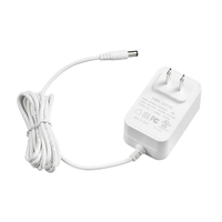 Adaptateur d'alimentation haute efficacité avec connecteur DIN 2 broches US, DC 3,5 mm, en matériau PC, 12 V 2 A pour produits électroniques