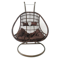 Balançoire en osier élégante chaise suspendue nid d'oiseaux de qualité supérieure balançoire extérieure chaise de camp jardin patio porche