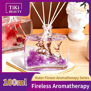 Water Flower Eco-Friendly Aromatherapy <b>Diffuser</b> Set Bottle 4 Scents (Orange Jasmine Lavender Lemon) | Natural Plant Extract <b>Reed</b> - Product Image 2