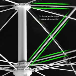 Paraguas personalizados de publicidad de mercado comercial de playa al aire libre de moda duradera barata con logotipo, paraguas - Product Image 5