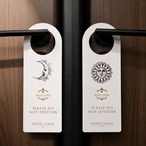 Panneau de porte personnalisé en carton imprimé, style fantaisie, avec message « Ne pas déranger », pour l'hôtellerie, les services d'entretien ménager, les entreprises et la publicité automobile - Product Image 5