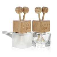 Botella de 8ml para perfume con clip esmerilado para salida de aire de coche, contenedor vacío para ambientador de coche, botella difusora de aceite para ventilación de coche