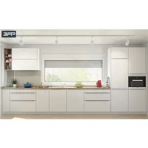 Белый выдвижной кухонный шкаф с раковиной кухонные шкафы полный комплект прямо из Китая