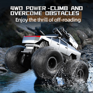 Voiture RC amphibie rechargeable 4x4, télécommandée, étanche, avec rotation à 360°, Monster Truck cascadeur, véhicule tout-terrain eau-terre pour enfants - Product Image 1