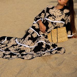 Vestido de Mujer al por Mayor de Fábrica, Vestido Hawaiano Transpirable y Agradable al Tacto, Vestido Maxi de Rayón Hecho a Medida - Product Image 2