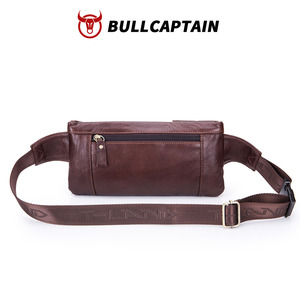 Bolsos de Hombro BULLCAPTAIN, Bandolera Personalizada, Delgada, de Piel Vacuna, Riñonera para Hombre, Bolsos de Cintura, Bolsillo en el Pecho de Cuero Genuino - Product Image 4