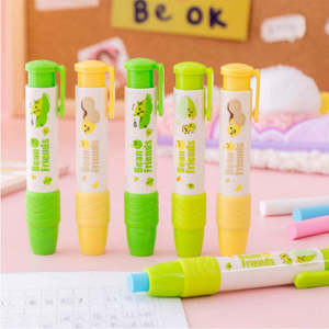 Soododo Xddd917 Dài Hình Trụ Hình Bút Chì Cao Su Tẩy Pop up Tẩy Dính Với Nhựa Bút Hình Vỏ - Product Image 5