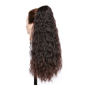 Extensions <span class=keywords><strong>de</strong></span> <span class=keywords><strong>queue</strong></span> <span class=keywords><strong>de</strong></span> <span class=keywords><strong>cheval</strong></span> longues <span class=keywords><strong>de</strong></span> 26 pouces avec cordon <span class=keywords><strong>de</strong></span> serrage, style Afro Puff, cheveux ondulés effet mouillé, en fibre synthétique haute température, pour femmes, usage quotidien - Product Image 5