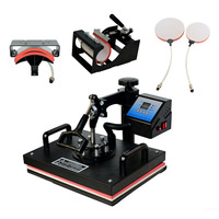 Máquina de Prensa de Calor Multifunción 5 en 1, Impresora Digital de Transferencia por Sublimación para Camisetas, Tazas, Gorras, Platos y Botellas