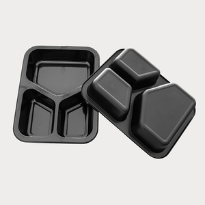 Plateau en CPET recyclable |   -40 ℃   ~ +220 ℃   Compatible avec les fours doubles | Conteneur alimentaire CPET compostable jetable de qualité alimentaire - Product Image 6