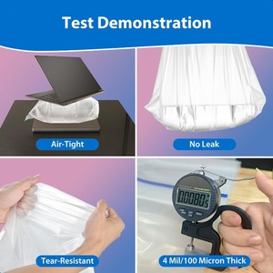 Chất Lượng Cao Nhiệm Vụ Nặng Nề <span class=keywords><strong>Ziplock</strong></span> Lưu Trữ Túi 4 mil Dày Rõ Ràng Nhựa Mang Theo Xử Lý Nắp Kéo Lớn Dây Kéo Cho Giày Quần Áo - Product Image 5